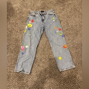 Kate Spade Multicolor Floral Straight Leg Jeans
